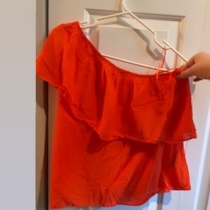 One shoulder linen H&M top new with tags